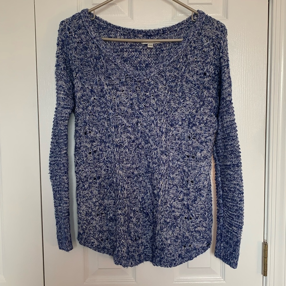 American Eagle Blue Marbled Sweater Size XS